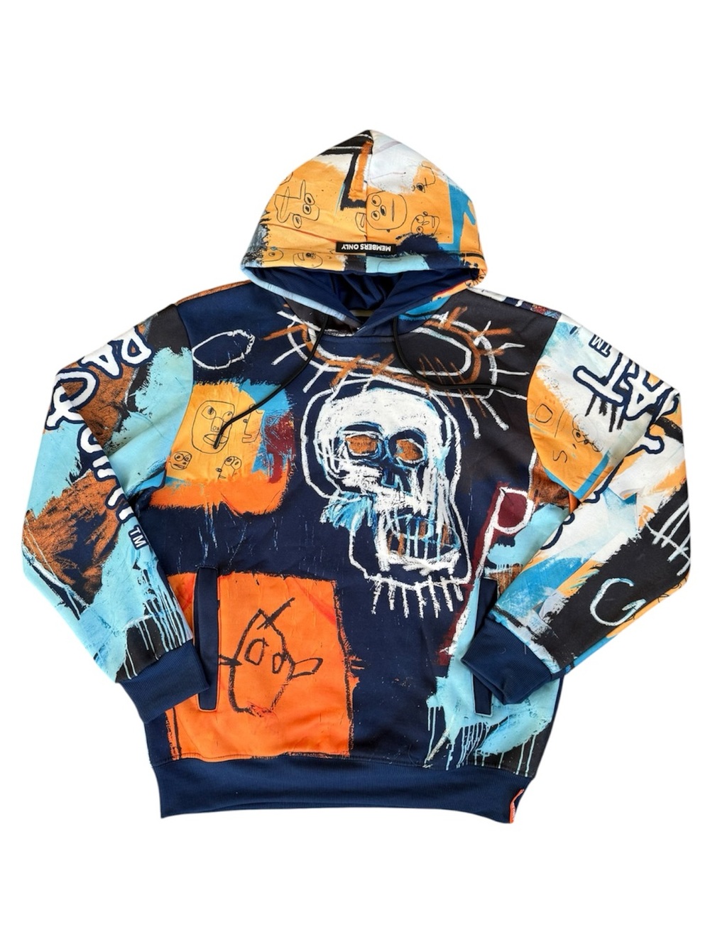 Jean-Michel Basquiat X Members Only All Over Print Graphic Sweatshirt Size Small